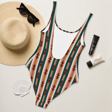 Load image into Gallery viewer, Yeehaw Cocoa Aztec One-Piece Swimsuit
