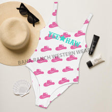 Load image into Gallery viewer, Yeehaw Pink Hat Yeehaw Swim Suit
