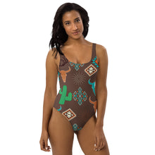 Load image into Gallery viewer, Yeehaw Bullhead Cactus One-Piece Swimsuit
