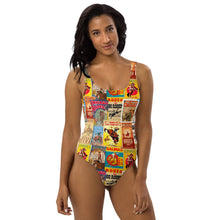 Load image into Gallery viewer, Yeehaw Vintage Rodeo Poster One-Piece Swimsuit
