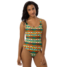 Load image into Gallery viewer, Yeehaw Mustard Aztec One-Piece Swimsuit
