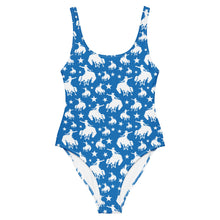 Load image into Gallery viewer, Yeehaw Blue Rodeo Cowboy One-Piece Swimsuit
