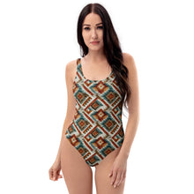 Load image into Gallery viewer, Baha Ranch Yeehaw Southwest Diamond One-Piece Swimsuit
