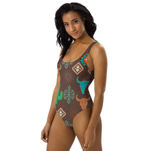 Load image into Gallery viewer, Yeehaw Bullhead Cactus One-Piece Swimsuit
