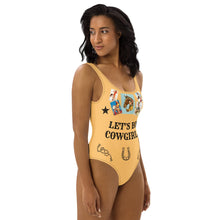 Load image into Gallery viewer, Yeehaw Let's Be Cowgirls One Piece Swim Suit
