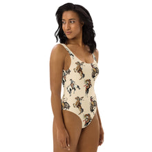 Load image into Gallery viewer, Yeehaw Vintage Cowgirl One-Piece Swimsuit
