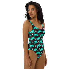 Load image into Gallery viewer, Yeehaw Turquoise Hat One-Piece Swimsuit

