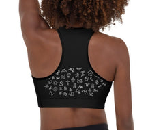 Load image into Gallery viewer, White Cattle Brands Sports Bra

