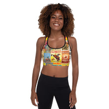 Load image into Gallery viewer, Vintage Rodeo Poster Padded Sports Bra
