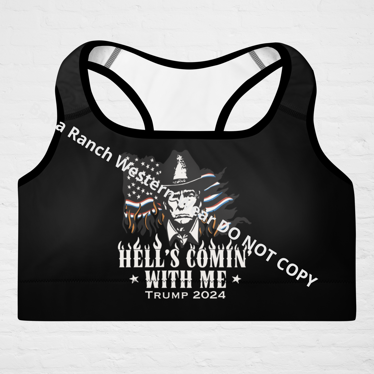 Hells Comin With Me Padded Sports Bra