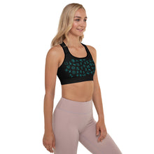 Load image into Gallery viewer, Turquoise Cattle Brands Sports Bra
