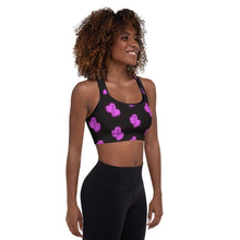 Load image into Gallery viewer, Purple Neon Cactus Padded Sports Bra
