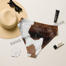 Load image into Gallery viewer, Yeehaw Brown Cow Print Bikini Bottom
