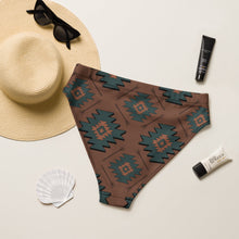 Load image into Gallery viewer, Yeehaw Teal Aztec Bikini Bottom
