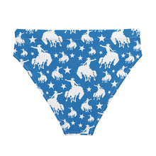 Load image into Gallery viewer, Yeehaw Blue Rodeo Cowboy Bikini Bottom
