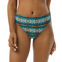 Load image into Gallery viewer, Yeehaw Teal Aztec Blanket Print Bikini Bottom
