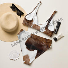 Load image into Gallery viewer, Yeehaw Brown Cow Print Bikini
