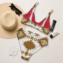 Load image into Gallery viewer, Yeehaw Bold Brown Aztec Bikini
