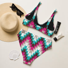 Load image into Gallery viewer, Yeehaw Turquoise Pink Aztec Bikini
