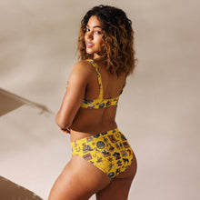 Load image into Gallery viewer, Yeehaw Vintage Cowboy Collage Mustard Bikini
