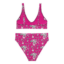 Load image into Gallery viewer, Baha Ranch Yeehaw Magenta Rhinestone Cowgirl Turquoise Bikini
