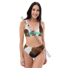 Load image into Gallery viewer, Yeehaw Brown Cow Print Bikini
