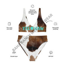 Load image into Gallery viewer, Yeehaw Brown Cow Print Bikini
