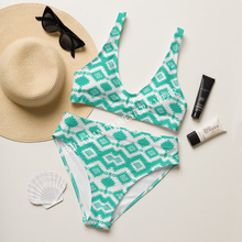 Load image into Gallery viewer, Yeehaw Turquoise Aztec Bikini

