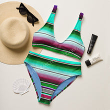 Load image into Gallery viewer, Yeehaw Aqua Serape Bikini
