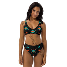 Load image into Gallery viewer, Yeehaw Turquoise &amp; Orange Aztec Bikini
