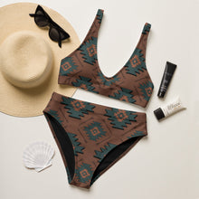 Load image into Gallery viewer, Yeehaw Teal Aztec Bikini
