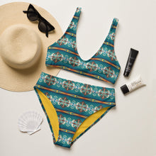 Load image into Gallery viewer, Yeehaw Teal Aztec Blanket Print Bikini
