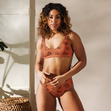 Load image into Gallery viewer, Yeehaw Brown Cattle Brands Bikini
