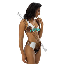Load image into Gallery viewer, Yeehaw Brown Cow Print Bikini
