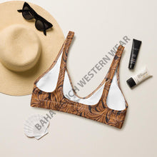 Load image into Gallery viewer, Yeehaw Tooled Leather Bikini Top
