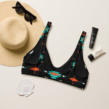 Load image into Gallery viewer, Yeehaw Turquoise &amp; Orange Aztec Bikini Top
