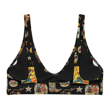 Load image into Gallery viewer, Yeehaw Vintage Cowgirl Collage Bikini Top
