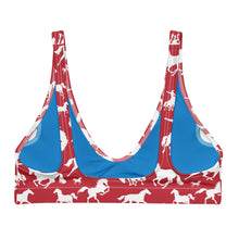 Load image into Gallery viewer, Yeehaw Red Rodeo Cowboy Bikini Top
