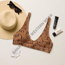 Load image into Gallery viewer, Yeehaw Tooled Leather Bikini Top
