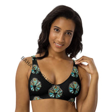 Load image into Gallery viewer, Yeehaw Black Turquoise Naja Bikini Top
