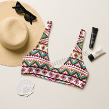 Load image into Gallery viewer, Yeehaw Multi Aztec Bikini Top

