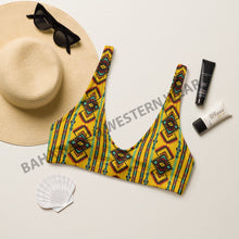 Load image into Gallery viewer, Yeehaw Mustard Aztec Bikini Top
