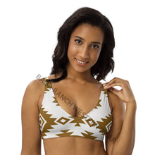 Load image into Gallery viewer, Yeehaw Bold Brown Aztec Bikini Top

