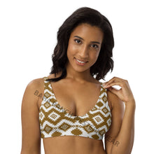 Load image into Gallery viewer, Yeehaw Brown Aztec Bikini Top
