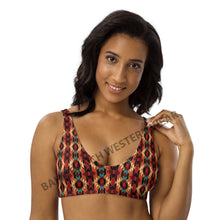 Load image into Gallery viewer, Yeehaw Rust Aztec Bikini Top

