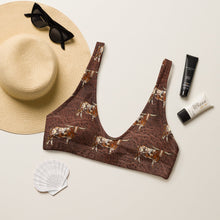 Load image into Gallery viewer, Yeehaw Leather &amp; Longhorns Bikini Top
