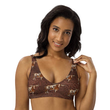 Load image into Gallery viewer, Yeehaw Leather &amp; Longhorns Bikini Top
