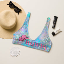 Load image into Gallery viewer, Yeehaw Howdy Opal Glitter Bikini Top
