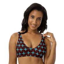 Load image into Gallery viewer, Yeehaw Turquoise Zia Bikini Top

