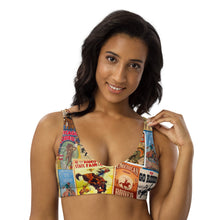 Load image into Gallery viewer, Yeehaw Vintage Rodeo Poster Bikini Top
